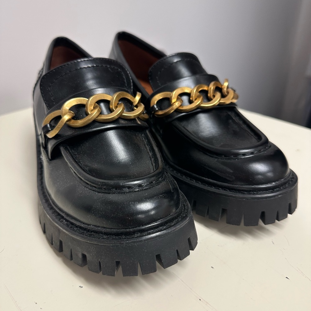 Zara Platform Penny Loafers